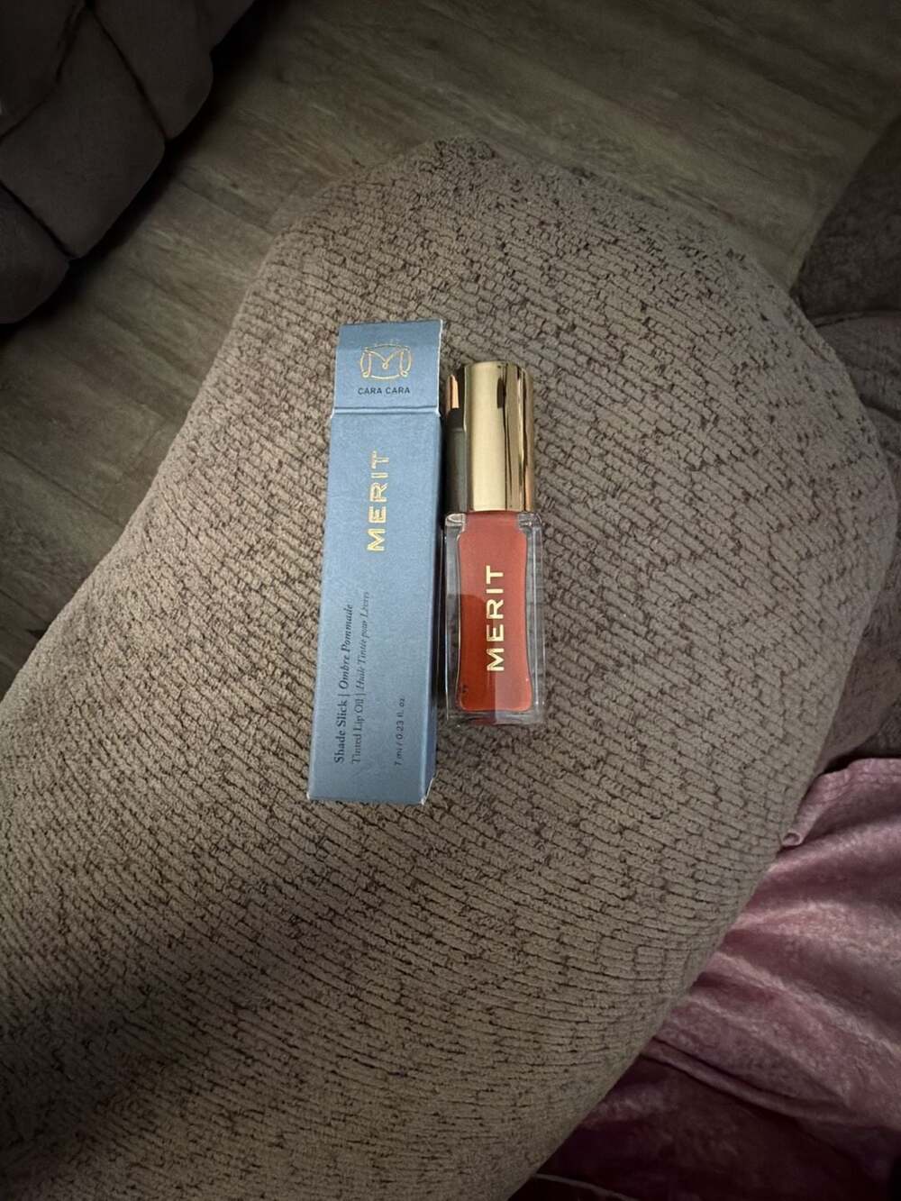 Merit Shade Slick Tinted Lip Oil Cara Cara 0.23 oz